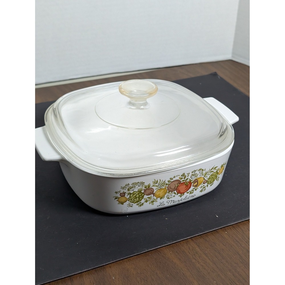 Vintage Corning Ware L'Echalote La Marjolaine Spice of Life 2 Quart A-2-B